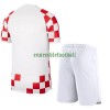 Maillot de Supporter Croatie Domicile Coupe du Monde 2022 Pour Enfant